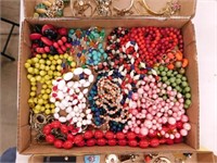 Costume jewelry: Wood bead necklaces - Earrings -