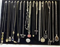 17pc chain and pendant Necklace lot