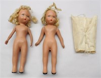 (2) 6" 1940s Nancy Ann Bisque Dolls