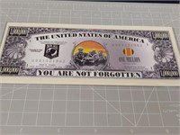 POW MIA Novelty Banknote