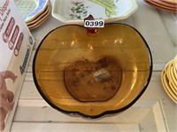 Amber Apple Shaped Bowl