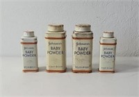 Vintage Johnson's Baby Powder Metal containers