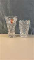 Cut Crystal Vases Pressed Glass Floral