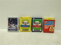 lot of 4 sets of baseball cards never opened