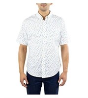 Jachs Men's MD Short Sleeve Button Up Shirt, White