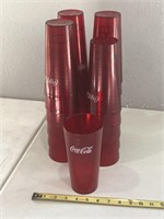 24-Coca Cola heavy plastic glasses (7inch)