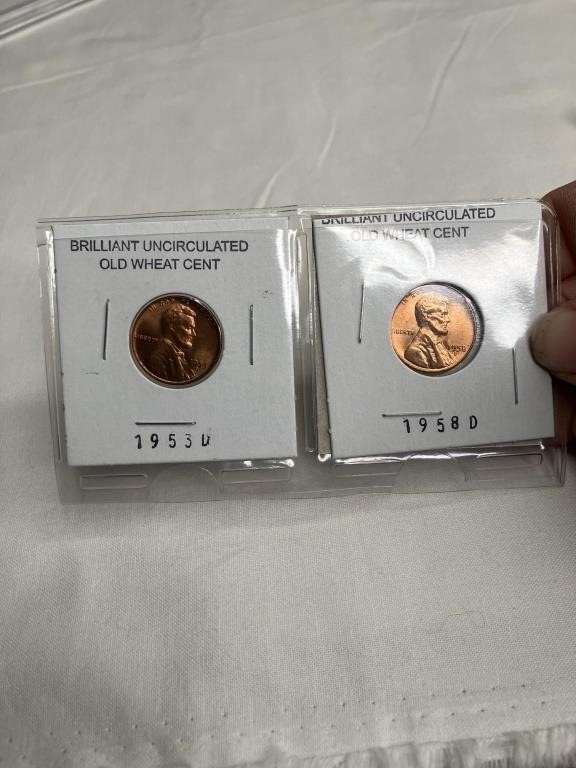 Brilliant uncirculated old wheat cent