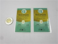 2 x 1/2 grains .999 Fine Gold, Benchmark