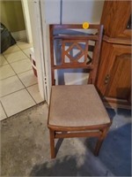 OLD WOOD AND METAL CHAIRS
