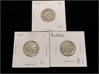 Professionally Graded Vintage Buffalo 5C Nickel