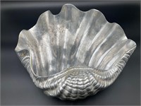 Arthur Court Cast Aluminum Clam Shell Bowl