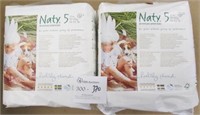 2 New Packs Naty 5 Diapers 24-55lbs