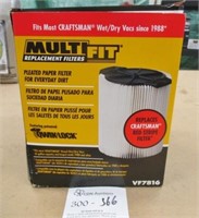 Multi Fit Air Filter For Craftsman Wet/Dry Vacs