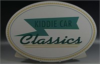 HALLMARK KIDDIE CAR SIGN TIN OVER FOAM BOARD 15''