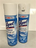 2 PCS LYSOL DISINFECTANT SPRAY ALL IN ONE 539G