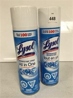 2 PCS LYSOL DISINFECTANT SPRAY ALL IN ONE 539G