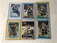 6 Autographed Hockey Cards