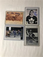 4 Autographed Hockey Cards