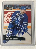 Wendel Clark Autographed Hockey Card