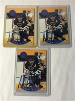 3 Adam Oates Autographed Hockey Cards