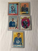 5 Norm Ullman Autographed Hockey Cards