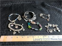Assorted charm bracelets