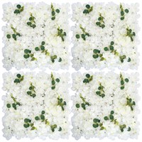 Omldggr 4 Pack Silk White Flower Wall Panels, 20 x