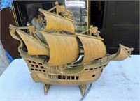 Antique Cast Iron Ship's Lamp Dated 1930