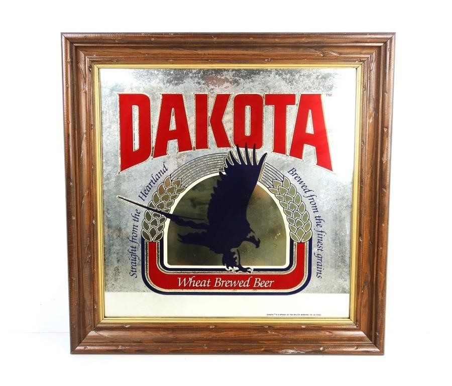 VINTAGE DAKOTA BEER MIRROR