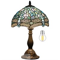 WERFACTORY Tiffany Lamp Sea Blue Stained Glass Ta