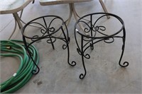 2 METAL PLANT STANDS