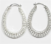 Sterling Silver Large Earrings