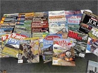 Over Three Dozen Magazines about Trains