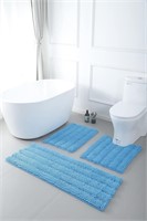 Luxurious 3-Piece Bath Rug Set - Spa-like Retreat