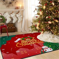 3x5 Christmas Santa Area Rugs  Non-Slip Floor Mat