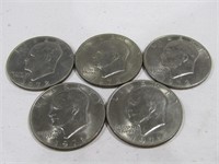 5 Ike Dollars 2-1971 & 3-1972