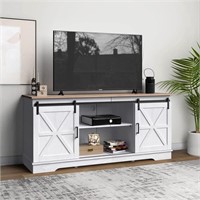 YITAHOME Farmhouse TV Stand  59 Inch  Grey