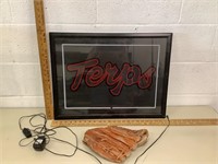 TERPS Light Up Wall Art and Baseball Glove