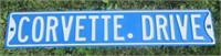 Corvette Drive Metal Sign. Measures: 6" T x 31"