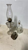 Oil Lamp w/other items