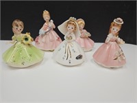 Lot of 4 1/2" h Josef Little Girls