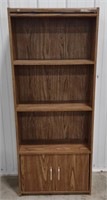 (AB) Wooden 2-Shelf Book Case w/ Cabinet