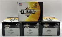 (OO) Armscor 9mm Centerfire Pistol Cartridges,