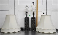 Cast iron lamps with shades - tested