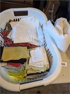 Clothes Basket w/ Cleaning Rags