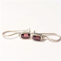 $80 Silver Garnet Earrings