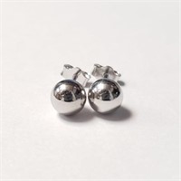 $60 Silver Ball Earrings