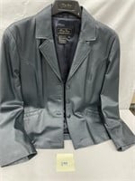 Women's Leather Jacket - Dark Blue