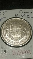 1955 Canada Silver 50 Cent Coin