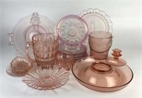 Assortment of Vintage Pink Glassware